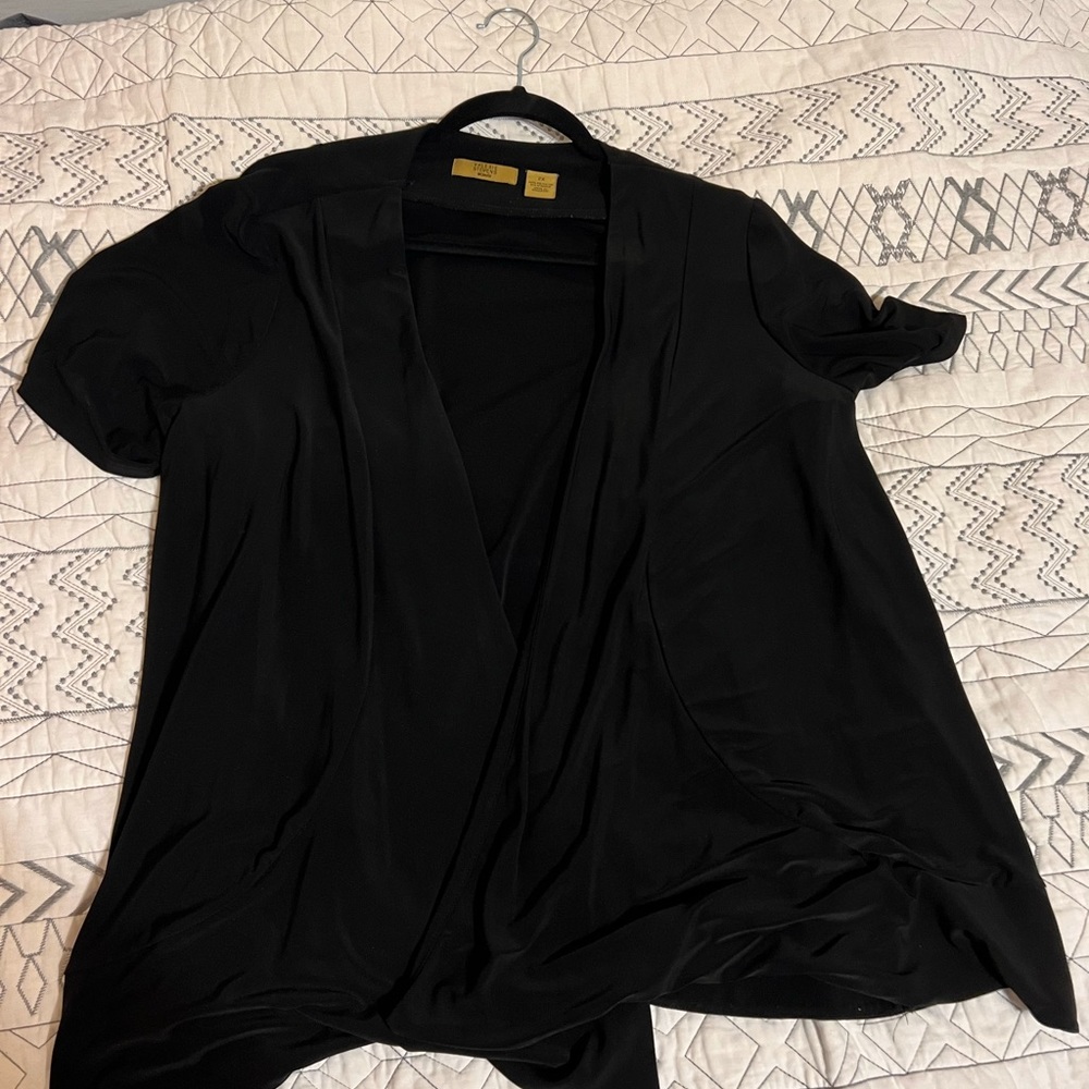 Ladies, short sleeve, fleece wrap, XXL